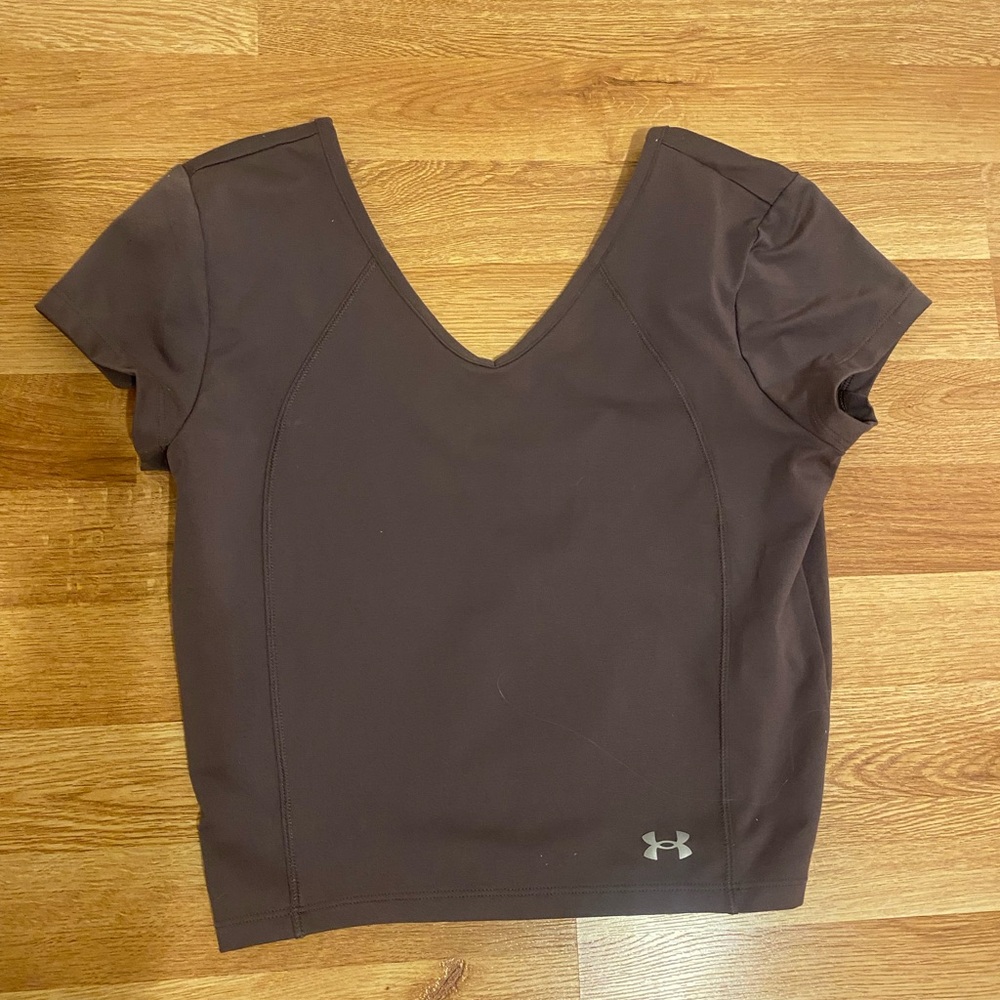 Under Armour purple gray workout short sleeve top